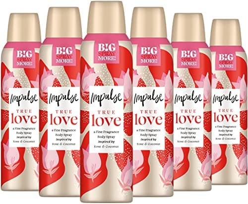 Image of Impulse True Love Body Spray Deodorant 6 x 150 ml