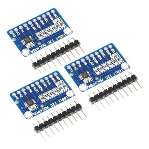 Image of 3 pieces ADS1115 (16 Bit) analogue-digital converter ADC development board module, low power consumption (20uA), can be used on current detection and portable low-speed instruments