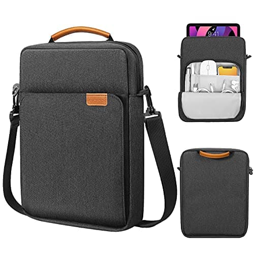 Image of MoKo 9-11 Inch Tablet Sleeve Bag Handle Carrying Case with Shoulder Strap Fits 11inch iPad Air M3, iPad A16 2025, Pro 11 inch, iPad 10/9/8/7th Gen, Tab S8/S9 11", Black & Gray