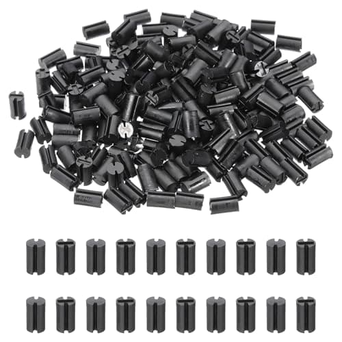 Image of PATIKIL 200 Pcs LED Spacer, 5mm OD 8mm Height Double Pit LED Holder Socket Light Emitting Diode Light Isolation Column PCB Mount Support for 3mm 5mm LED Protection and Fixation, Black