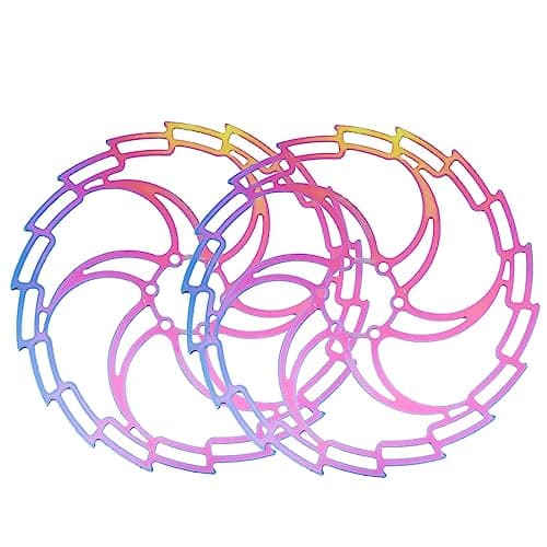 Image of 2 Packs Stainless Steel Bike Disc Brake Rotors 160/180/203MM with 12 Screws for Mountain and Road Bikes(203MM)