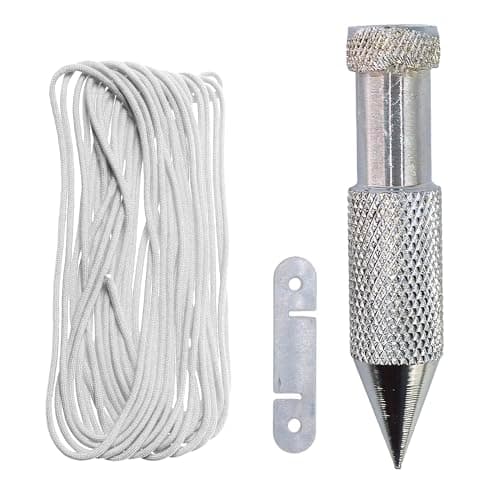 Image of Plumb Bob and 5m Line Set - Machine Pointed and Corrosion Resistant Builders Line, Ideal for Construction Applications
