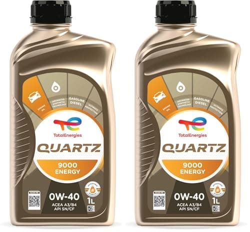 Image of TotalEnergies Quartz 9000 Energy 0W40 Engine Oil ACEA A3/B4, API CF/SP Optimum Engine Protection for Long Lasting Performance 1L (Pack of 2)