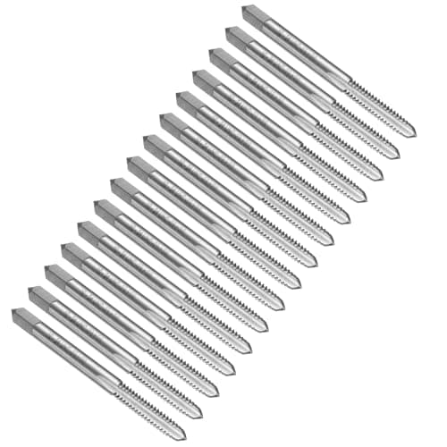 Image of sourcing map 15pcs Straight Flute Thread Tap, 10-24 UNC Screw Threading Tapping Tool Thread Milling Machine Taps, High-Speed Steel 6542 (HSS 6542)