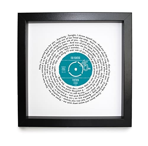 Image of Personalised Vinyl Record Song Lyrics Print - Thoughtful Wedding, Anniversary, Valentines, Christmas or Birthday Gift (Foo Fighters - Everlong)