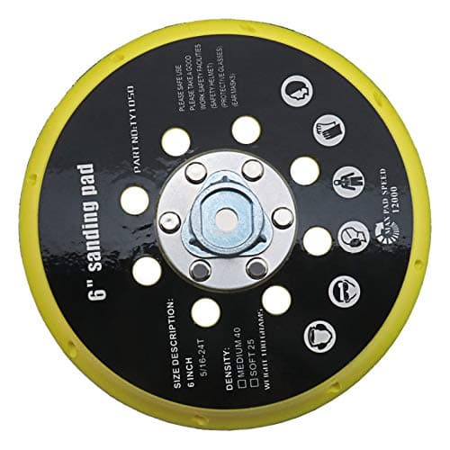 Image of Be In Your Mind 6 Inch Sander Backing Pad - 150mm, 17 Holes - Replacement Pad Compatible with RO1, ES150, ET2, BO6030, BO6040 - For Polishing & Grinding