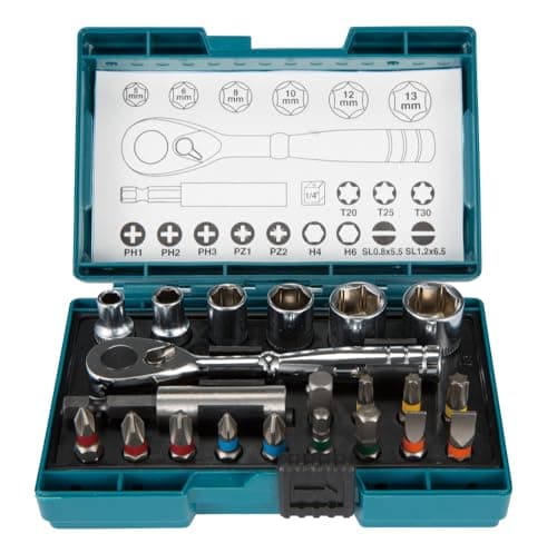Image of Makita B-54081 21 Piece Screw Bit and Ratchet Set