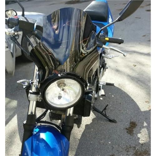 Image of Motorcycle Windscreen Windshield Windscreen Screen For Suzuki For GSX400 For GSX1400 For GSX 400 1400 1990-2006 2007 2008 Impulse Headlight Side Mounting Bracket(Black)