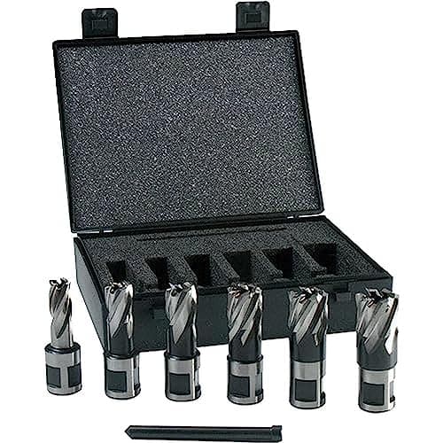 Image of Evolution Power Tools HTCCUTKIT6S Short Series Magnetic Drilling Cutter Kit, 25 mm (Pack of 6), Orange