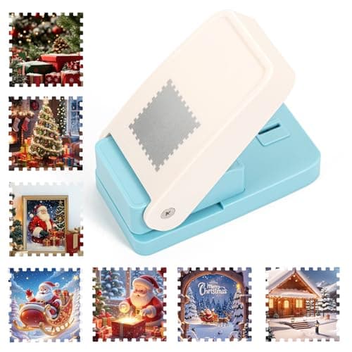 Image of Square Hole Punch, Stamp Square Paper Punch, 12x6.4cm Portable Punch Cutter for Card Making, Scrapbooking, DIY Make (Large)