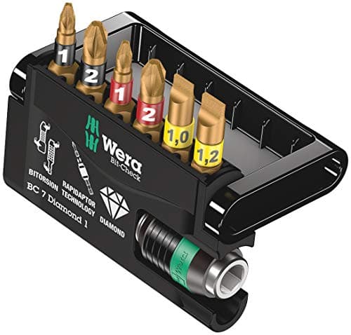 Image of Wera 05057416001 Bit Check 7 Diamond 1 Bit Set (7-Piece)