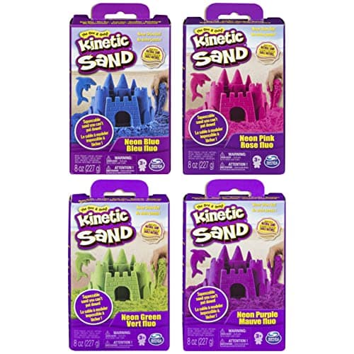Image of Kinetic Sand 8oz Neon Box (Variety of Colours - Style picked at random One Supplied) (Styles Vary)