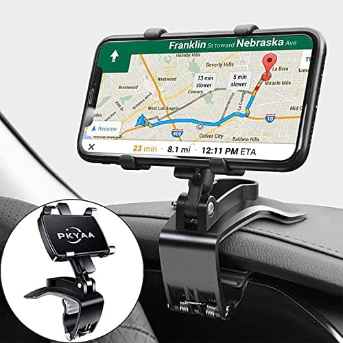 Image of Anteel Car Dashboard Phone Holder, Rotating Dashboard Clip Cell Phone Holder, 360-Degree Rotation Mobile Clip Stand for 4 to 7 inches Smartphones