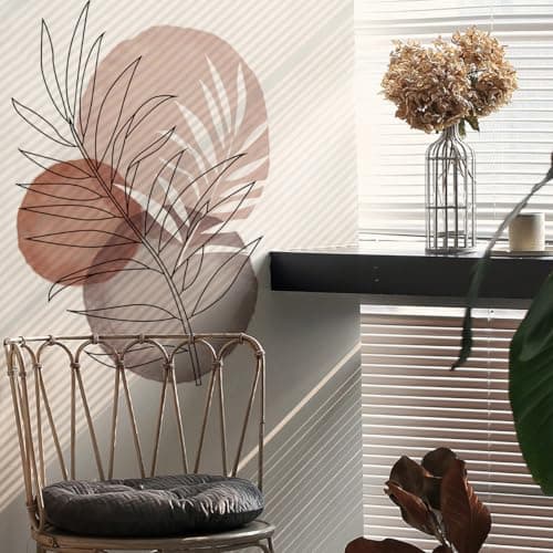 Image of Runtoo Boho Wall Art Decal Leaves Plant Flower Retro Abstract Wall Stickers Living Room Girls Bedroom Bathroom Wall Decor
