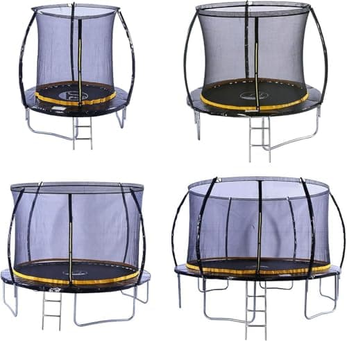 Image of Kanga Trampoline Outdoor Round Inc Safety Enclosure Net, Ladder & Anchor Kit (Curved Shape) 6FT