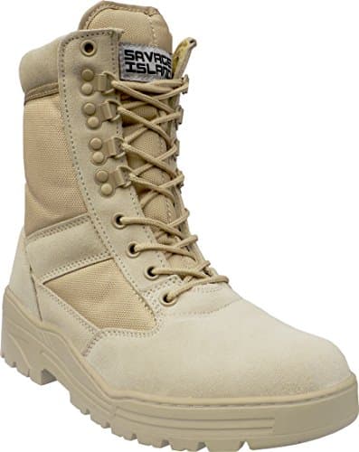 Image of Savage Island Desert Army Combat Patrol Boots Tactical Cadet Military Security Seude Leather Tan Jungle, 10 UK, Sand