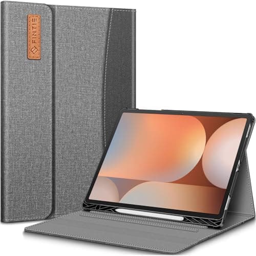 Image of FINTIE Case for Samsung Galaxy Tab S10 Plus 2024/ S9 FE Plus 5G 12.4 Inch 2023 with Built-in S Pen Holder, Multiple Angle Portfolio Business Cover with Pocket Auto Sleep/Wake, Gray