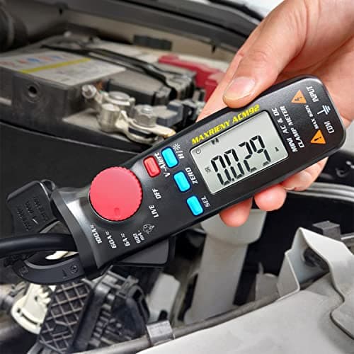 Image of MAXRIENY DC AC Clamp Meter 6000 Counts True RMS Digital Multimeter Amp Resistance Frequency V-Alert Continuity Voltage Tester