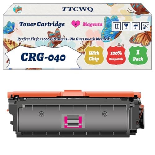 Image of Compatible for Canon CRG-040 Toner Cartridge Work for Canon I-SENSYS LBP-710Cx LBP-712Cx Printers, with Chip, High Yield 7300 Pages, High-Definition Printing (1 Pack Magenta)