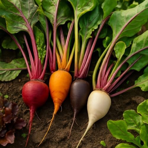 Image of Vegetable Beetroot 4 Colors - 100 Seeds + freebie + Plant tag (Beta Vulgaris)