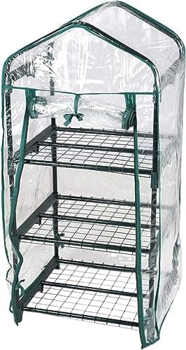 Image of Easy Shopping® 3 Tiers 50x45x105cm Mini Greenhouse Frame PVC Plastic Outdoor Garden Steel Frame Plants Seed Seedling Flower Herb Fruit Vegetable Salad Grow House