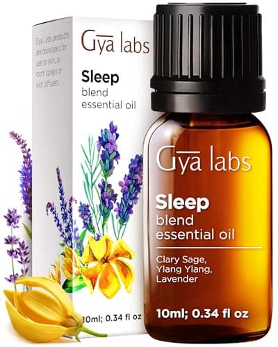 Image of Gya Labs Sleep Essential Oil Blend - 100% Pure Natural Essential Oils for Diffuser - Soothing Oil for Aromatherapy - Essential Oils for Bedtime and Self-Care (10ml)
