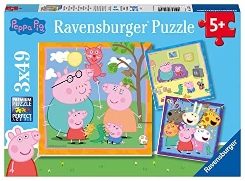 Image of Ravensburger Peppa Pig 3x 49 Pieces Jigsaw Puzzles for Kids Age 5 Years Up
