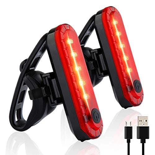 Image of Volcano Eye Rear Bike Lights 2 Pack, Ultra Bright USB Rechargeable Bike Tail Lights, Red High Intensity Led Accessories Fits On Any Bike or Helmet. Easy to Install for Cycling Safety Flashlight