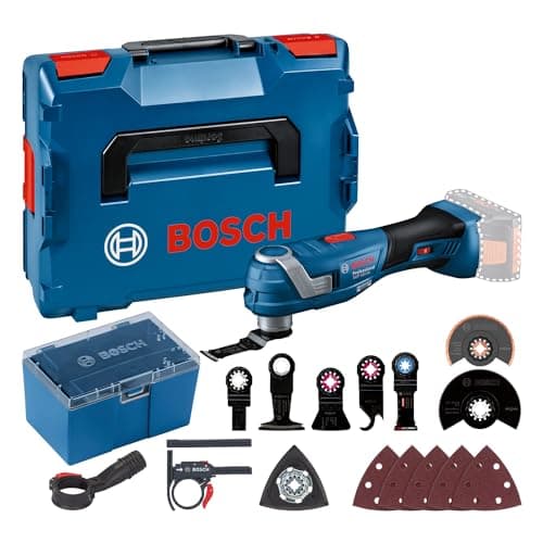 Image of Bosch Professional 18V System Cordless Multi-Cutter GOP 18V-34 (brushless Motor, Vibration Control, incl. Several Saw Blades, 1x Sanding Plate, 5X Sanding Sheet, 5X Accessories, in L-BOXX)