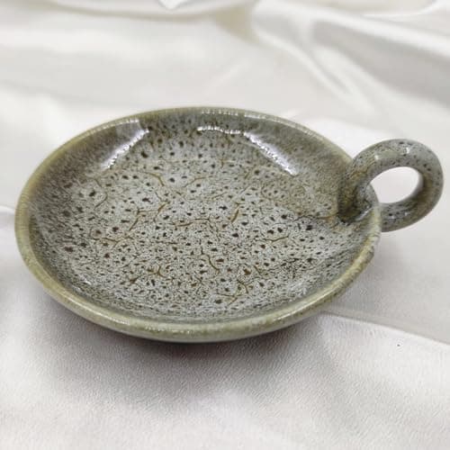 Image of BEYLAB sage burner palo santo cones holder Ceramic Incense Holder, Bundle Smudge pot Bowl, Smudging Plate for White Sage, Palo Santo Sticks, Candles For Offering - Blue Green