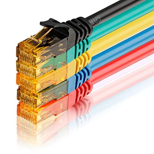 Image of SEBSON CAT6 Ethernet Cable 0.5m, 5 Pack, Gigabit Lan Network Cable RJ45, 1000Mbit/s High Speed, U-UTP, Patch Cable for Router, PC, TV