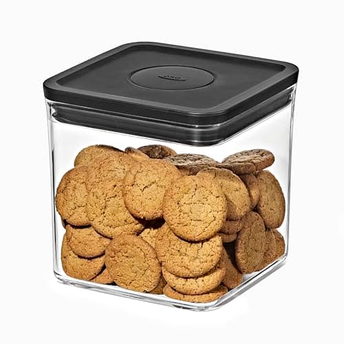 Image of OXO Good Grips POP Container — Big Square Short — 2.8 Qt / 2.6 L — Matte Black, Organization and Storage Solution