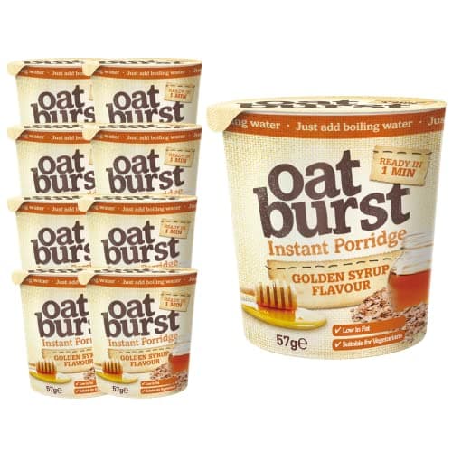 Image of Oatburst Golden Syrup Instant Porridge Pots, 57g (Pack of 8)