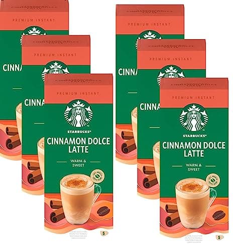 Image of Starbucks Cinnamon Dolce Latte Premium Instant Coffee, 5 Sachets, (Pack of 6, Total 30 Sachets)