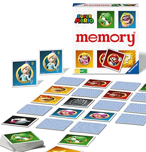 Image of Ravensburger Super Mario Large Memory - Matching Picture Snap Pairs Game For Kids Age 3 Years and Up