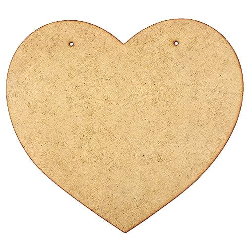 Image of Creative Deco 4 x Wooden Hearts for Crafting | 150 x 130 x 3-4 mm | Craft Cutout Blank Shape Plaques | MDF Board Signs Heart Shapes | Perfect for Arts & Crafts, Painting, Varnishing, Decorating
