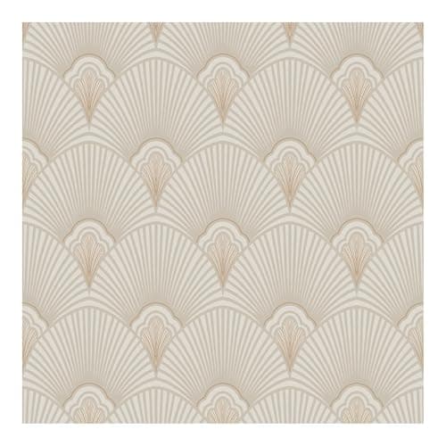 Image of Sublime Art Deco Geometric Natural Wallpaper - Paste The Wall - Natural/Pearl Wallpaper - Contemporary Art Deco Textured Vinyl Design - Perfect for Most Rooms - Feature or 4 Wall Design