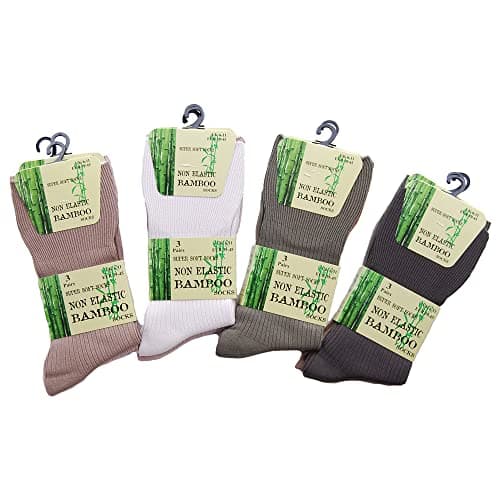 Image of 6 Pairs Mens Bamboo Non Elastic SE044 Socks Browns