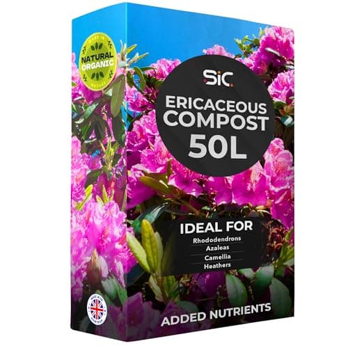 Image of SIC Ericaceous Compost 50L – Peat-Free Acidic Soil & Potting Compost for Outdoor & Indoor Plants – Ideal for Rhododendrons, Azaleas, Blueberries, Heathers, Camellias & Lime-Hating Plants