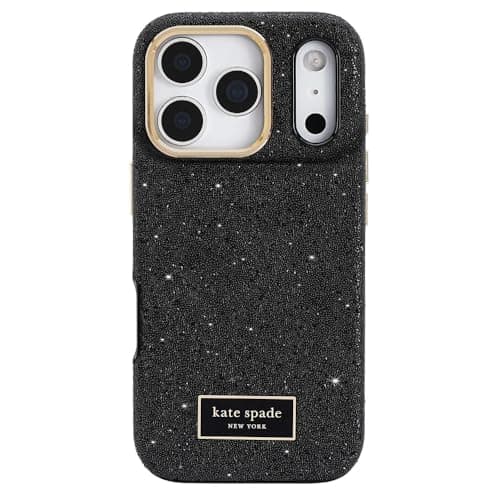 Image of Kate Spade New York iPhone 17 Pro Max Case - Compatible with MagSafe - Designer Phone Case - Crystal Pave Nightfall