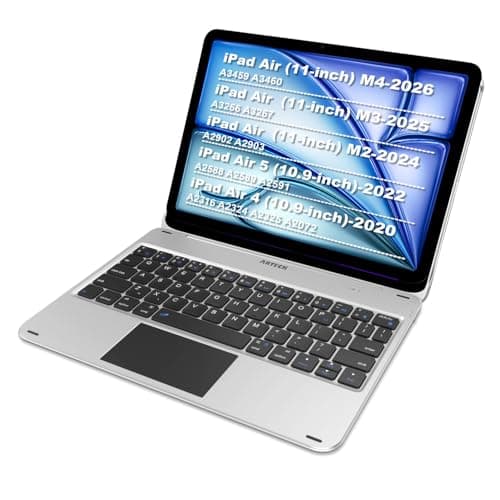 Image of Arteck iPad Air 11-inch/Air 5th 4th Generation Keyboard Case with Trackpad, Bluetooth Keyboard with Folio Full Protection Case and Touchpad for Apple iPad Air 11” M4/M3/M2(2026/2025/2024), Air 5/Air 4