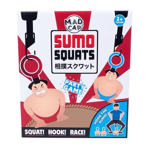 Image of Sumo Squats! The Original Sumo Squat, Hook & Race Party Game. Family Fun Games. Compete with Friends. Funny Novelty Games. Great Hen Party Games. Team Building Group Games. Party Games for Adults