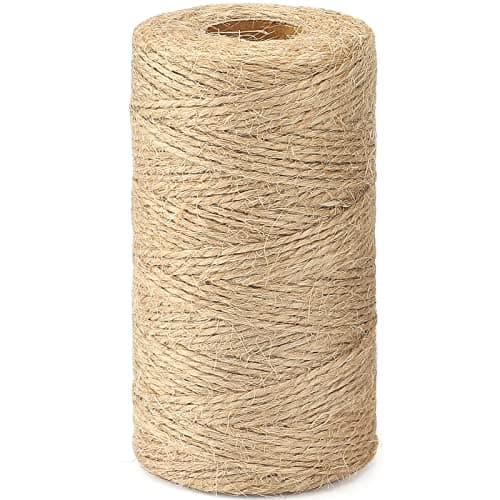 Image of G2PLUS Jute String Twine 1.5MM, 100M Natural Garden Jute Rope, 2 Ply Art and Crafts Linen String Brown for DIY Craft; Gardening Use