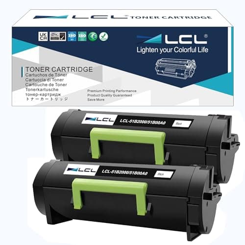 Image of LCL Compatible Toner Cartridge 51B2000 51B00A0 2500 pages (2 Black) Replacement for Lexmark MS317 MS317DN MS417 MS417DN MS517 MS517DN MS617 MS617DN MX317 MX317DN MX417 MX417DN MX517 MX517DE MX617