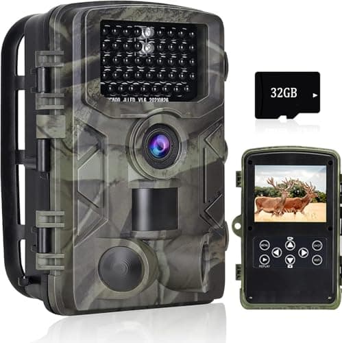 Image of VanBangTec Wildlife Camera, 50MP 4K Trail Camera with Night Vision 0.2s Motion Activated Waterproof, Gardens Camera with 32GB SD Card for Hunting Nature