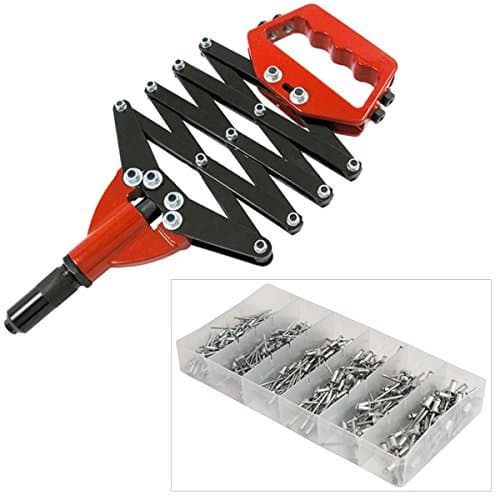 Image of Lazy Tong Hand Riveter Plus 320 Assorted Rivets