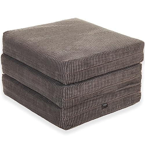 Image of Gilda Adult Z Bed Futon Mattress Chairbed Footstool Morphing Furniture Grey
