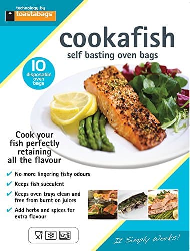 Image of toastabags cookafish Fish Oven Bags – Mess-Free Cooking Bags for Salmon, Cod & Seafood | Juicy, Flavor-Sealing, BPA-Free, Heat Resistant (10 Count)