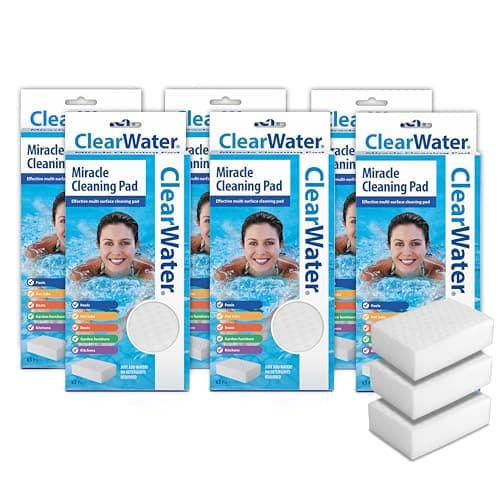 Image of Clearwater Miracle Pad Pool and Spa Cleaning Sponge - Pack of 18, White