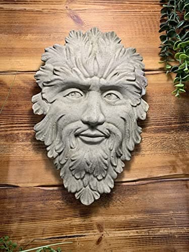 Image of STONE GARDEN TREE MAN GREEN MAN WALL PLAQUE HANGING ORNAMENT